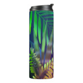 Jungle mit gelben Schmetterlingen Thermosbecher (Nach links gedreht)