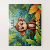 Jungle Monkey Adventure Personalisiert Puzzle (Vertikal)