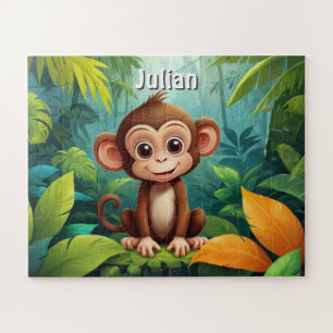 Jungle Monkey Adventure Personalisiert Puzzle