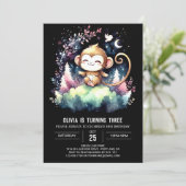 Jungle Monkey Birthday Einladung (Stehend Vorderseite)