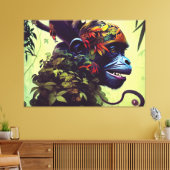 Jungle Monkey Canvas Print Leinwanddruck (Insitu (Wohnzimmer))