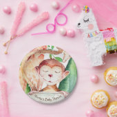 Jungle Monkey & Giraffe Baby Dusche Party nach Maß Pappteller (Party)