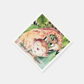 Jungle Monkey & Giraffe Baby Dusche Party nach Maß Serviette (Ecke)