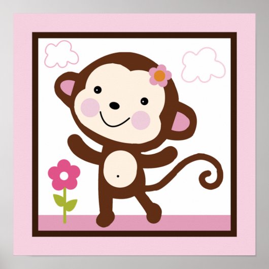 Jungle/Monkey Girl Poster/Print Wall Art Poster (Vorne)