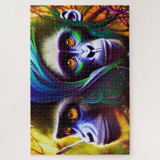 Jungle Monkey Jigsaw Puzzle (Vertikal)