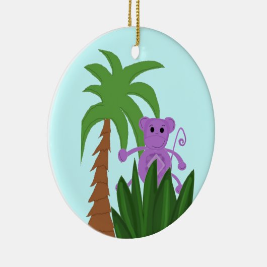 Jungle Monkey Keramik Ornament (Rechts)