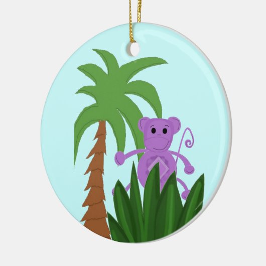 Jungle Monkey Keramik Ornament (Links)