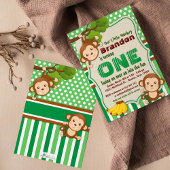 Jungle Monkey Safari Kindergeburtstag Einladung