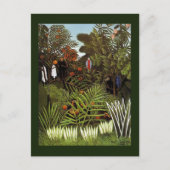 Jungle Monkeys Folk Art von Rousseau Postkarte (Vorderseite)