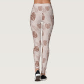 Jungle Monstera Mocha Mousse Beige Leggings (Rückseite)