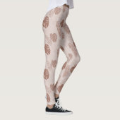 Jungle Monstera Mocha Mousse Beige Leggings (Rechts)