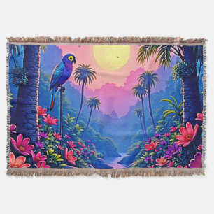 Jungle Moon Blue Parrot Paradise Decke