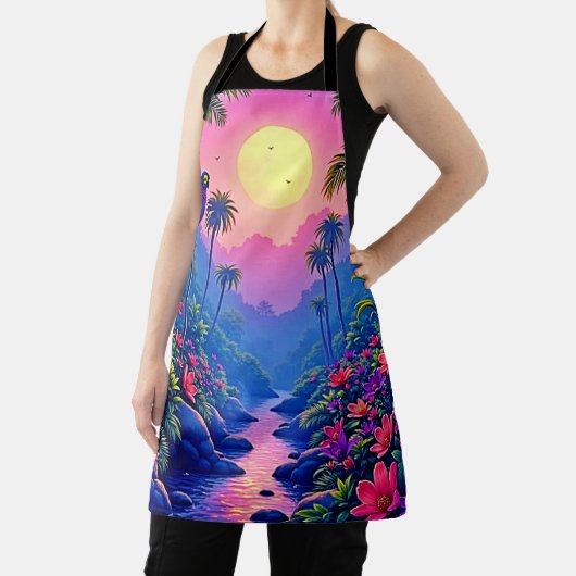 Jungle Moon Blue Parrot Paradise Schürze (InSitu)