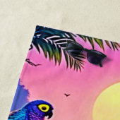 Jungle Moon Blue Parrot Paradise Strandtuch (Beispiel)