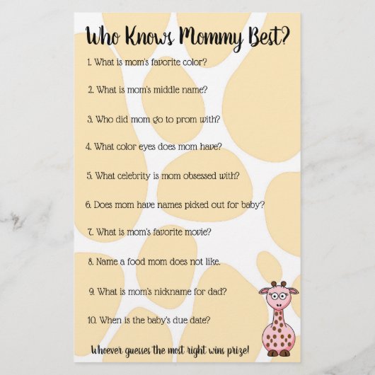 Jungle oder Zoo Tierische Babyduschenspiele Flyer (Hinten)