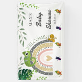 Jungle Over the Rainbow Baby Dusche Willkommen Banner (Vertikal)