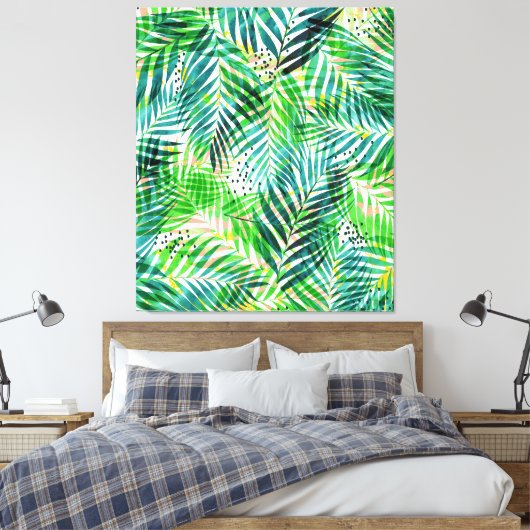 Jungle Palm Leinwanddruck (Insitu (Schlafzimmer))