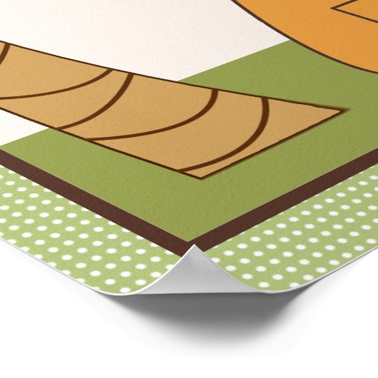 Jungle Pals Lion Personalisiert Art Poster (Ecke)