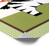 Jungle Pals Zebra Personalisiert Art Poster (Ecke)