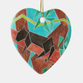 Jungle Panther Original Abstract Art Keramik Ornament (Rechts)