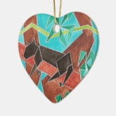 Jungle Panther Original Abstract Art Keramik Ornament (Links)
