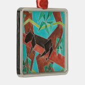 Jungle Panther Original Abstract Art Ornament Aus Metall (Rechts)