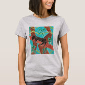 Jungle Panther Original Abstract Art T-Shirt (Vorderseite)