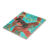 Jungle Panther Originelle Abstrakte Kunst Fliese (Seite)