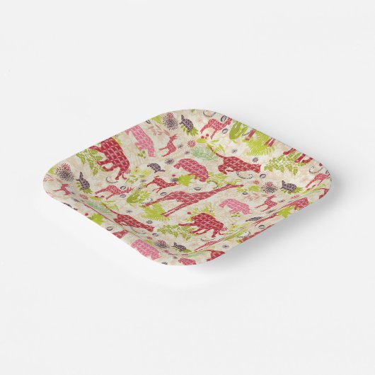 Jungle Paradise Pappteller (Gewinkelt)