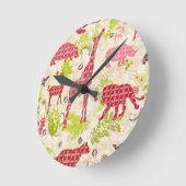 Jungle paradise runde wanduhr (Winkel)