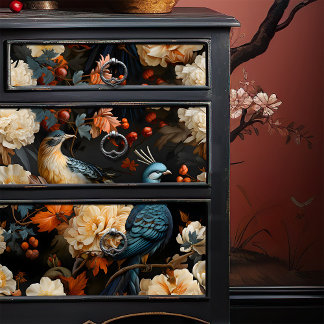 Jungle Parrots Elegantes Vintages Viktorianisches  Seidenpapier