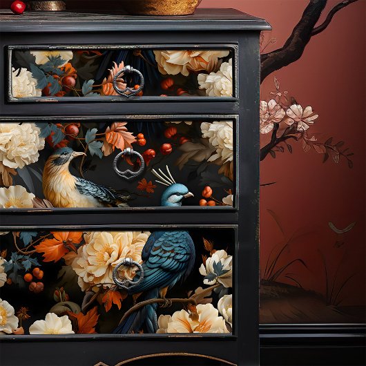 Jungle Parrots Elegantes Vintages Viktorianisches  Seidenpapier