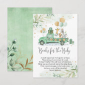 Jungle Party Animals Green Balloons Bücher für Bab Begleitkarte (Vorne/Hinten)