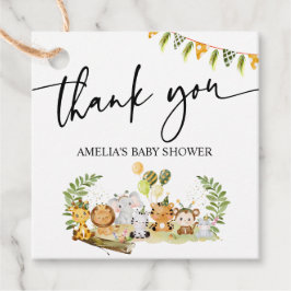 Jungle Party Baby Animals Baby Dusche Gastgeschenk Geschenkanhänger