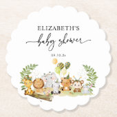 Jungle Party Baby Dusche Party Untersetzer (Vorderseite)