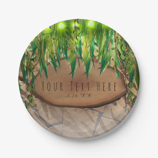 JUNGLE PARTY-Blätter & Tierdrucke Geburtstag nach Pappteller (Vorderseite)