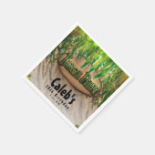 JUNGLE PARTY-Blätter & Tierdrucke Geburtstag nach Serviette (Ecke)