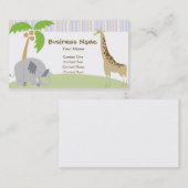 Jungle Party Business Cards Visitenkarte (Vorne/Hinten)