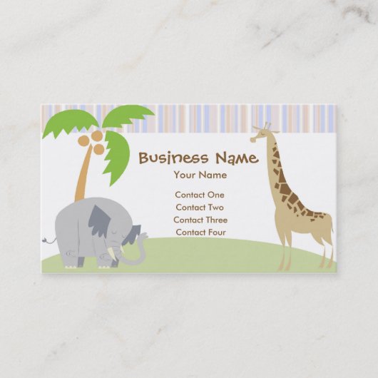 Jungle Party Business Cards Visitenkarte (Vorderseite)