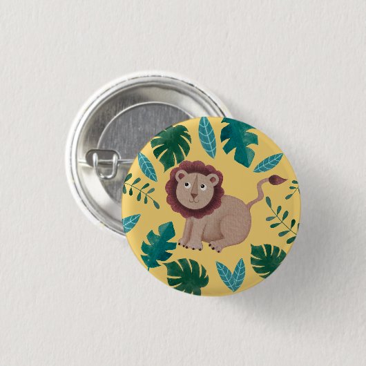 Jungle party button Favor (Vorne & Hinten)