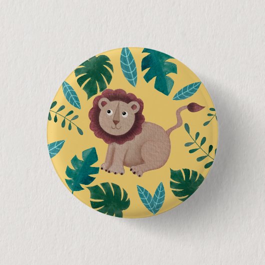 Jungle party button Favor (Vorderseite)