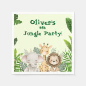 Jungle Party Custom Paper Napkins Serviette (Vorderseite)