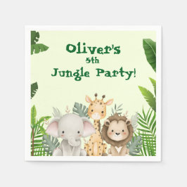 Jungle Party Custom Paper Napkins Serviette