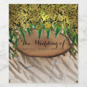 JUNGLE PARTY Gold Glam Animal Print Birthday Wine Weinetikett (Einzelnes Label)