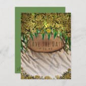 JUNGLE PARTY Gold Glam Animal Print Save the Date Ankündigungspostkarte (Vorne/Hinten)