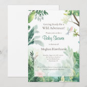 Jungle Path Wild Adventure Baby Dusche Einladung (Vorne/Hinten)