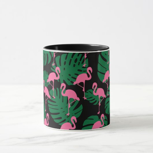 Jungle Pattern Flamingos Tasse (Zentrum)