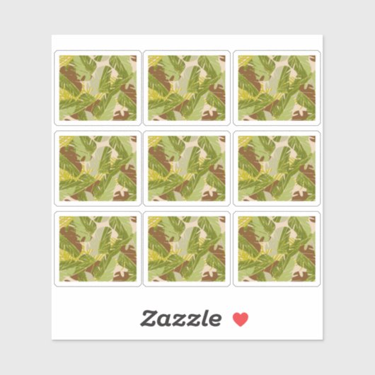 Jungle Pflanze Muster Handgezeichnetes Set Sticker (Blatt)