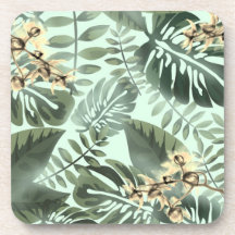 Jungle Print mit Cream Orchids Untersetzer Set