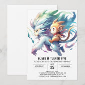 Jungle Printable Monkey Birthday Einladung (Vorne/Hinten)